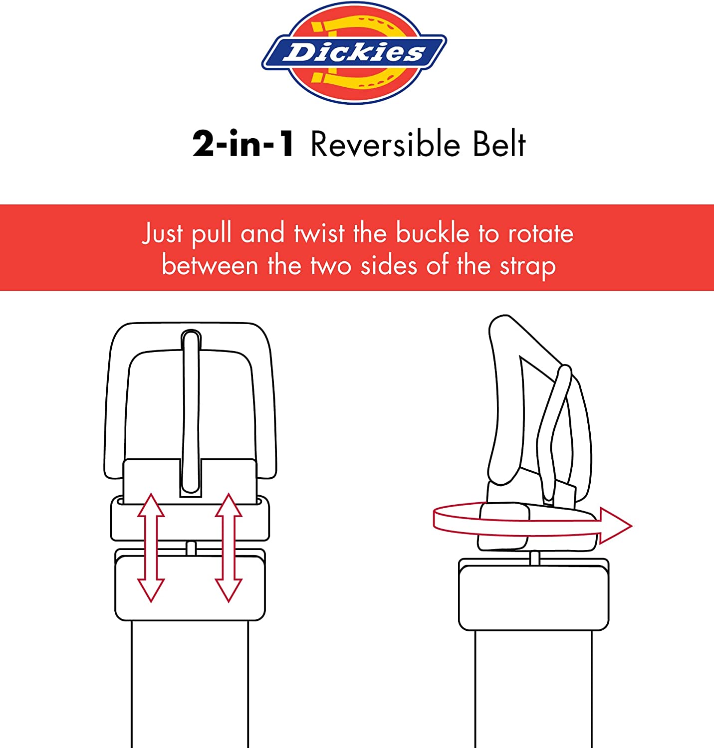 Dickies Men's Casual Reversible Belt - Image 7